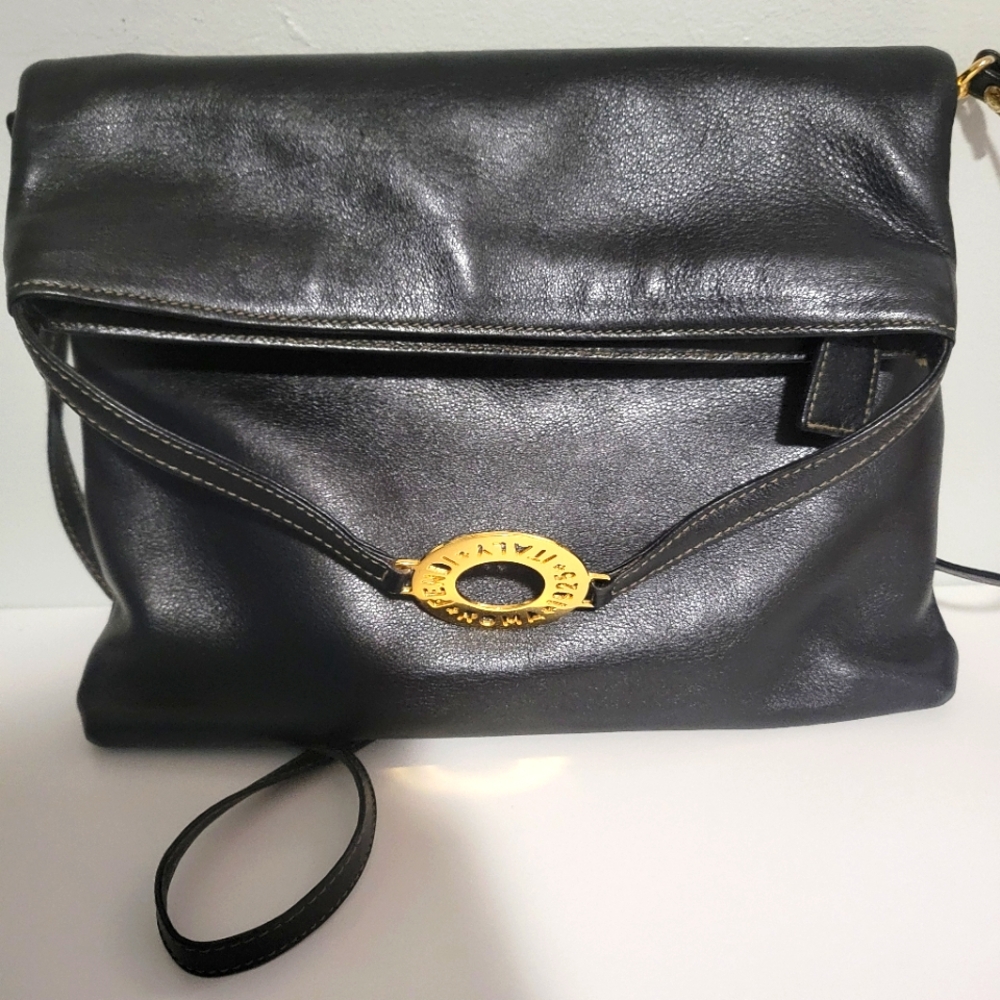 Fendi Roma leather crossbody comes with COA.
